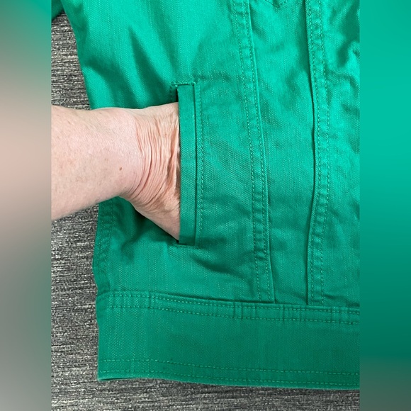Old Navy Vibrant Green Denim Jacket - Picture 7 of 12